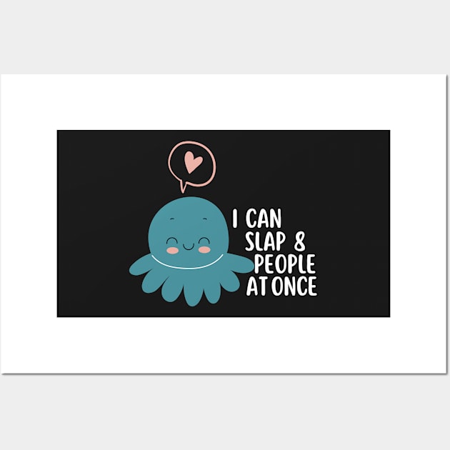 Funny Slapping Octopus Wall Art by yassinebd